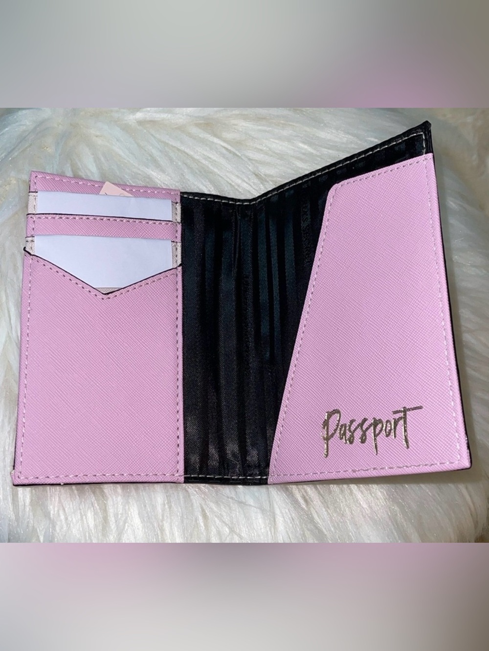 Victoria’s Secret iconic Heritage Stripe Travel MUG & passport case - Picture 3 of 6